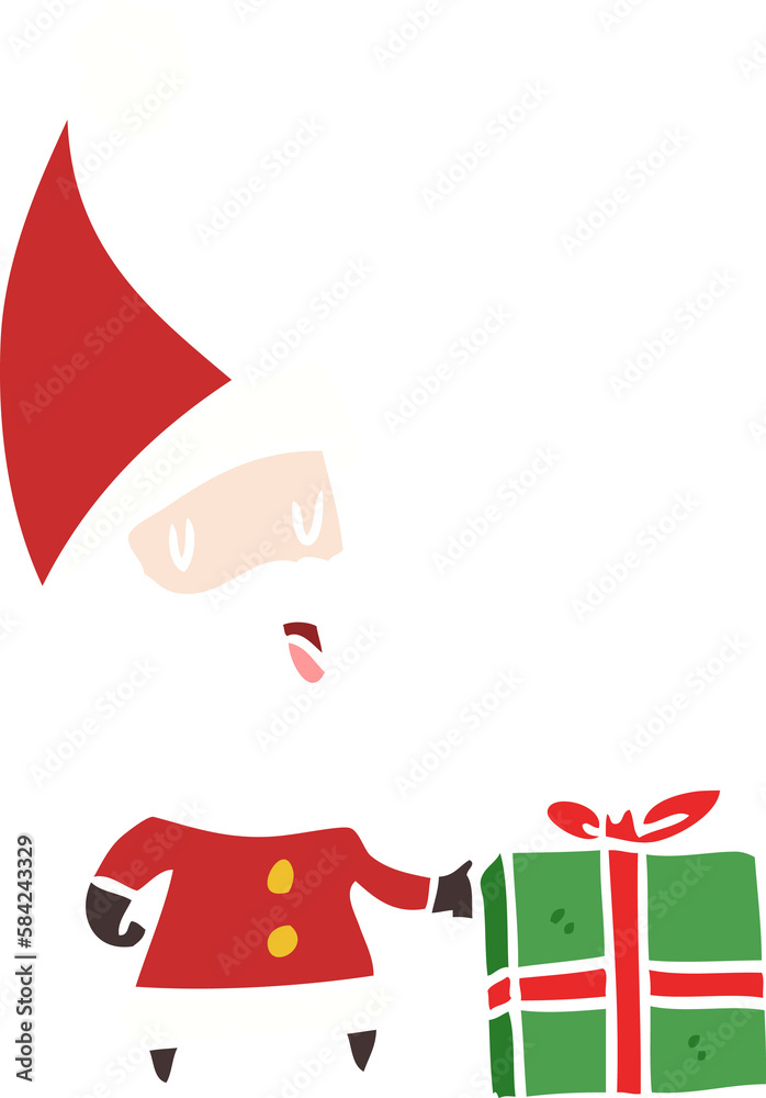 flat color style cartoon santa claus flat color style cartoon santa claus