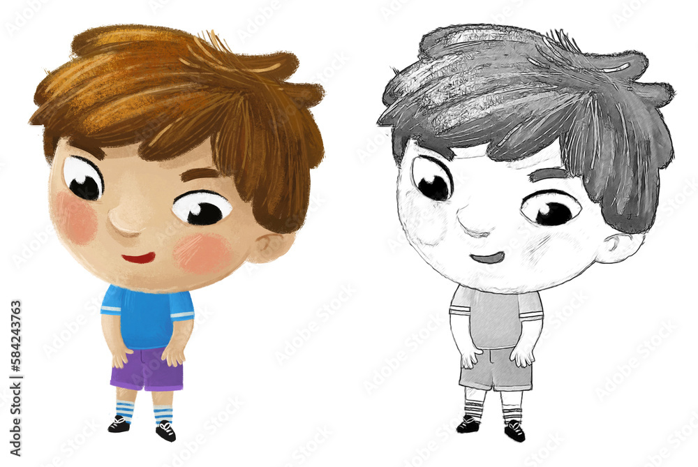 cartoon child kid boy taking off or putting on clothes by him self childhood illustration for children cartoon child kid boy taking off or putting on clothes by him self childhood illustration for children