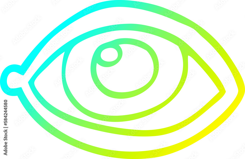 cold gradient line drawing cartoon eye staring cold gradient line drawing cartoon eye staring