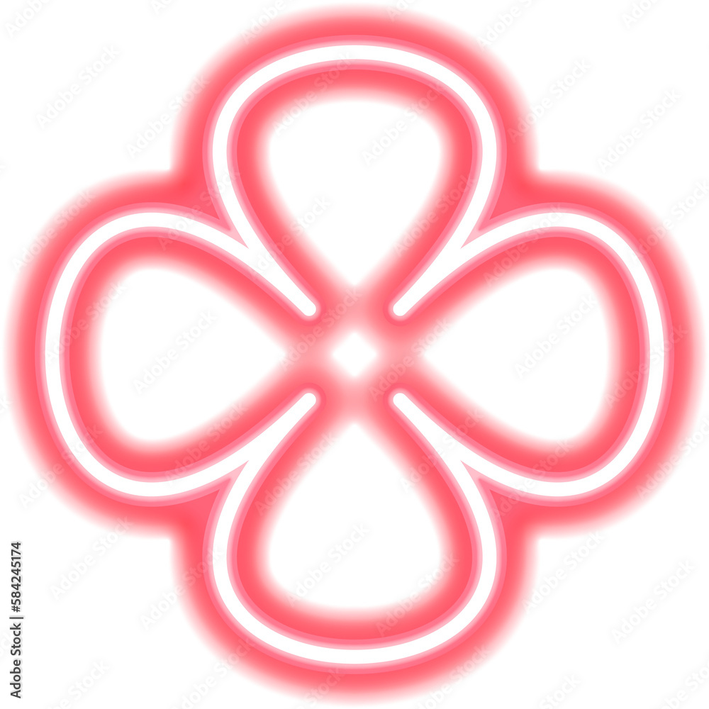 Neon geometric line design element.