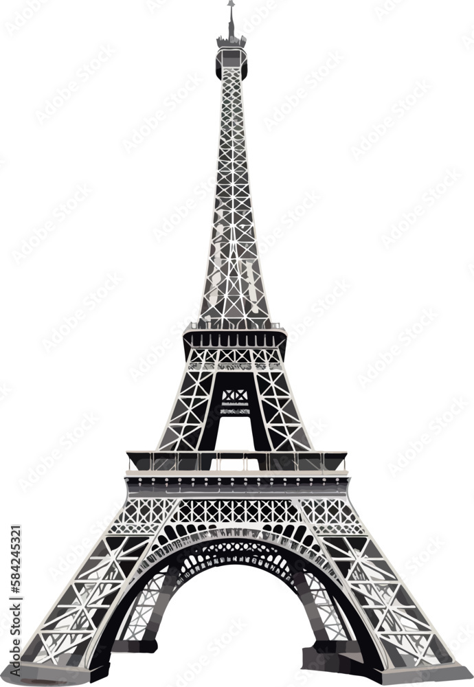 eiffel tower vectorial in a white background 
