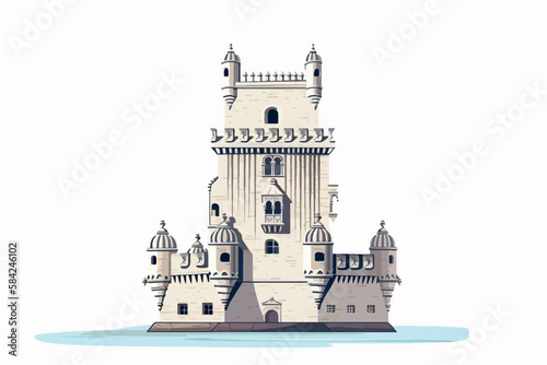 Belem tower in lisbon portugal vector