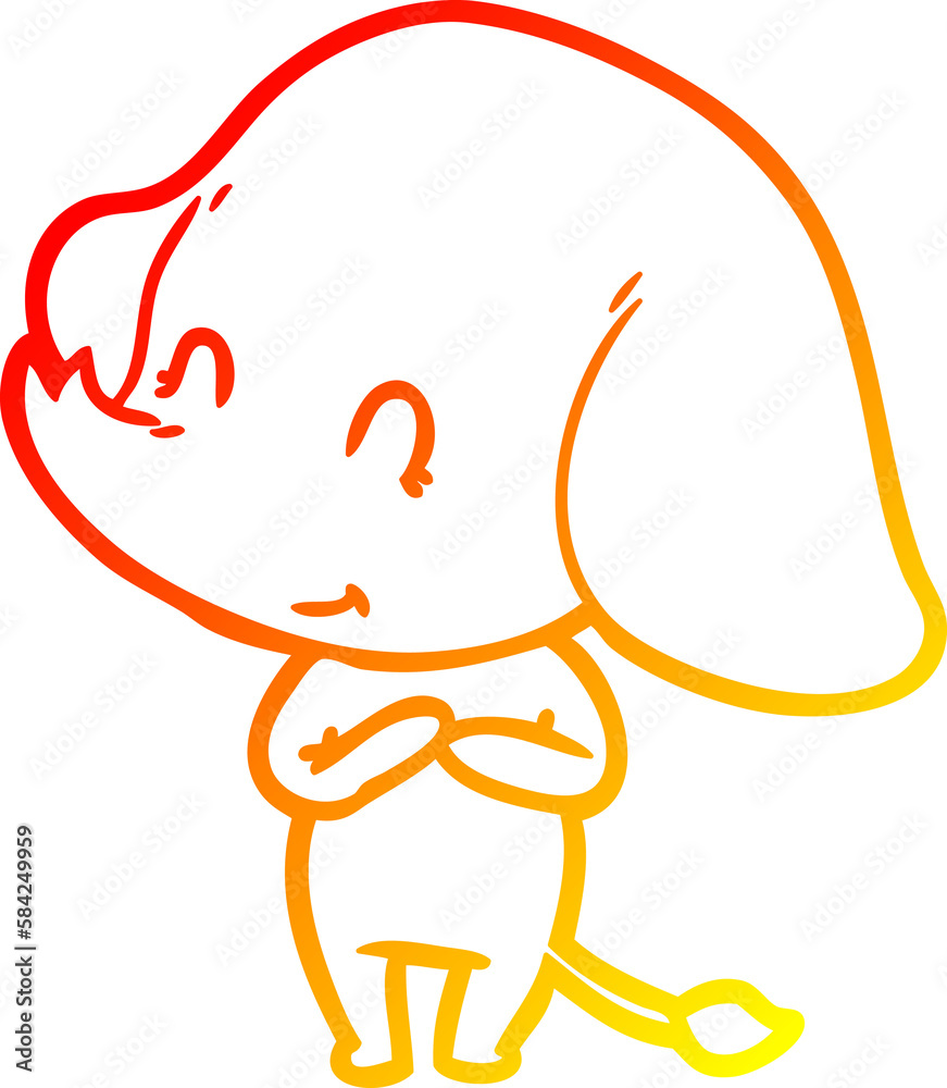 Obraz premium warm gradient line drawing cartoon illustration