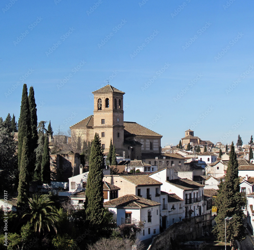 Nuestro Salvador church in the Albaicín neighbourhood, Granada. 