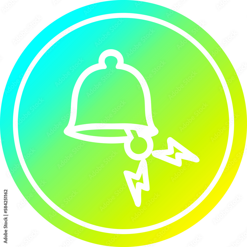 ringing bell circular in cold gradient spectrum ringing bell circular in cold gradient spectrum