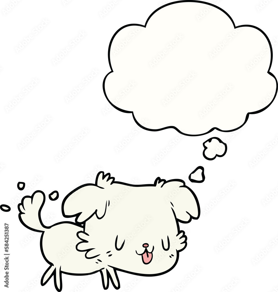 cartoon dog and thought bubble cartoon dog and thought bubble