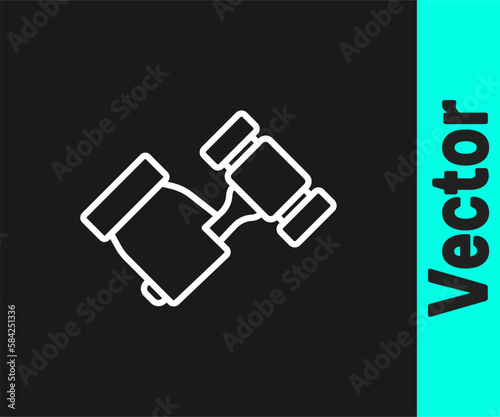 White line Auction hammer icon isolated on black background. Gavel - hammer of judge or auctioneer. Bidding process, deal done. Auction bidding. Vector