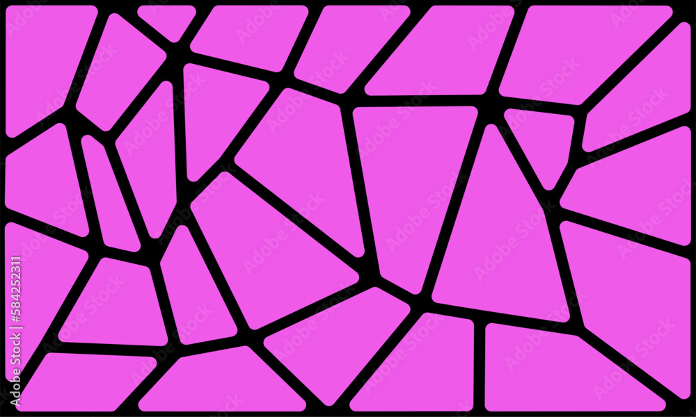 Fototapeta premium Abstract Voronoi Texture. Geometric Mosaic Pattern With Interconnected Cell Line Network Structure