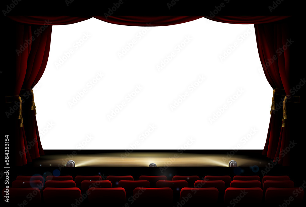 Theater or Theatre Movie Screen Cinema Background