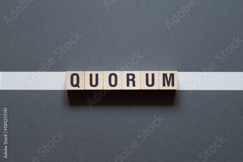Quorum - word concept on cubes