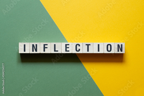 Slika na platnu Inflection - word concept on cubes