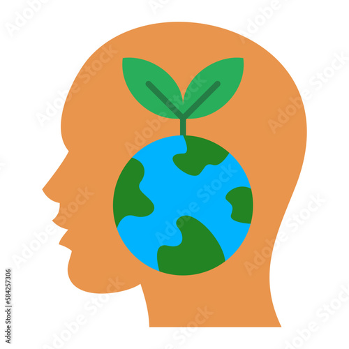 Think Eco Flat Icon