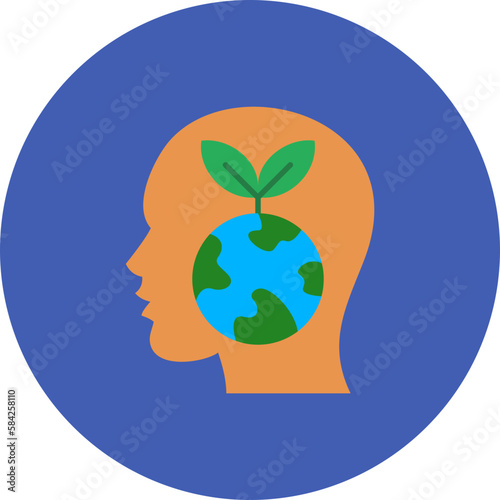 Think Eco Multicolor Circle Flat Icon