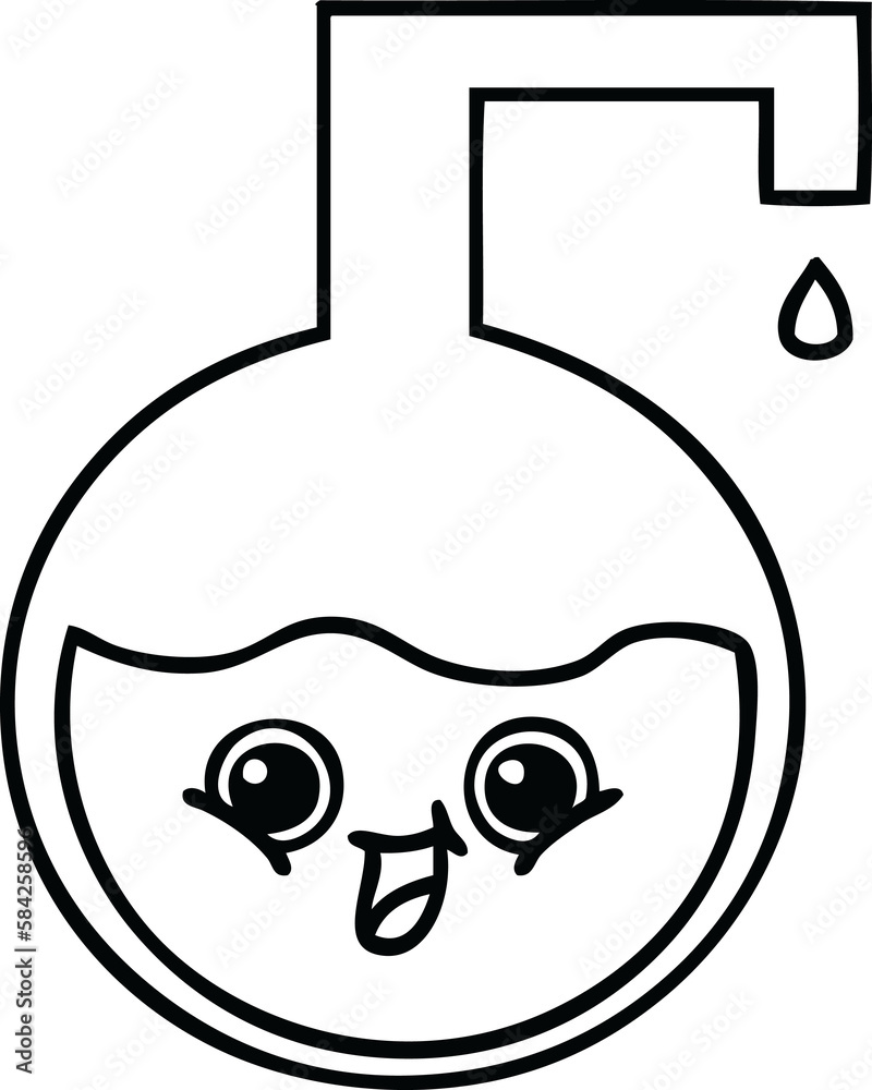 line drawing cartoon science experiment line drawing cartoon science experiment