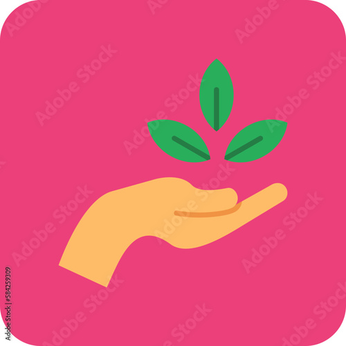 Natural Resources Multicolor Round Corner Flat Icon