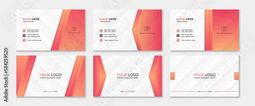 3 Sets Of Business Card Templates | Stylish, Creative and Modern Business Card Bundle | Business Card Layouts With Photo Place Holder