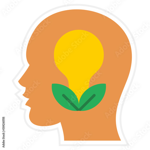 Think Green Sticker Icon