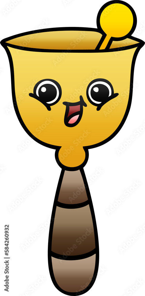 Fototapeta premium gradient shaded cartoon school bell