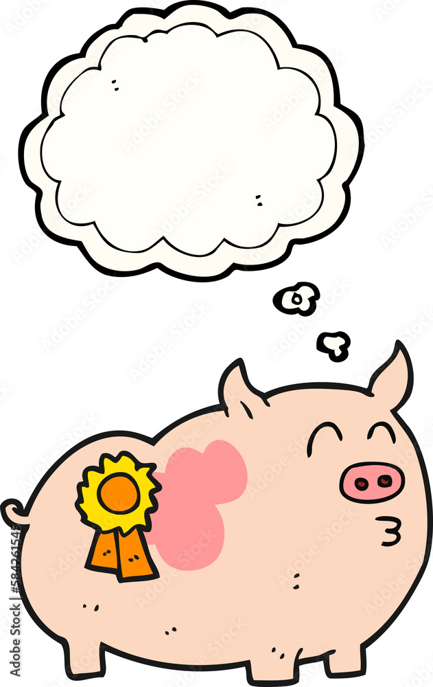 thought bubble cartoon prize winning pig thought bubble cartoon prize winning pig