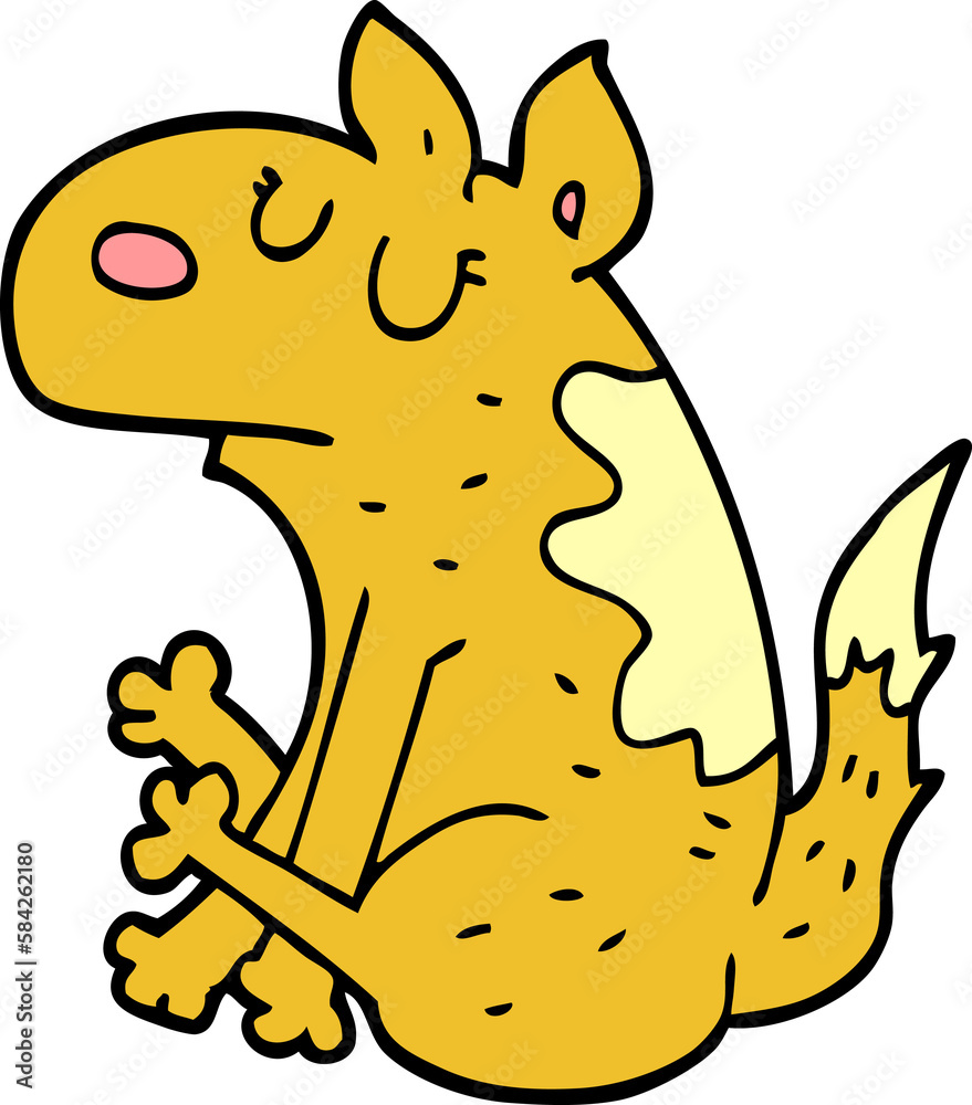 cartoon doodle dog sitting cartoon doodle dog sitting