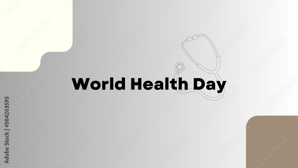 happy world health day illustration