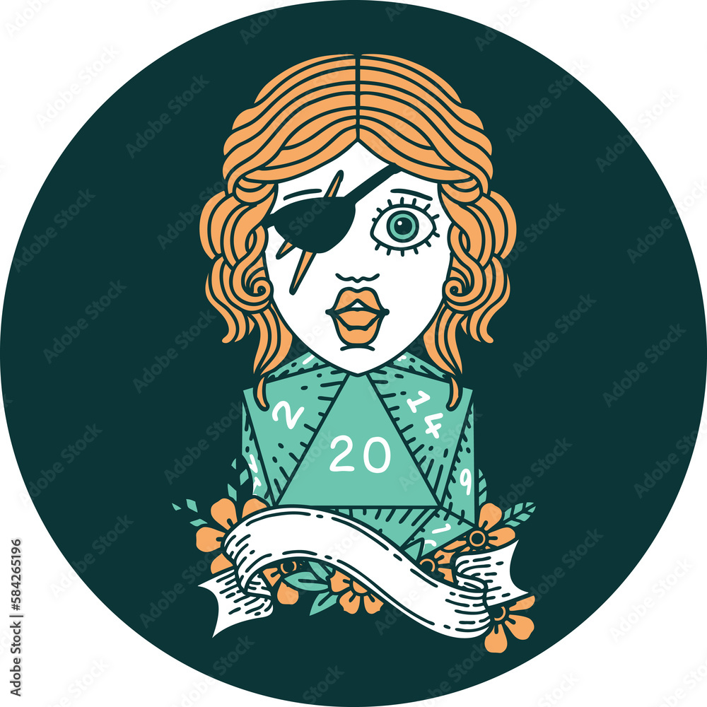 human rogue with natural twenty dice roll icon human rogue with natural twenty dice roll icon