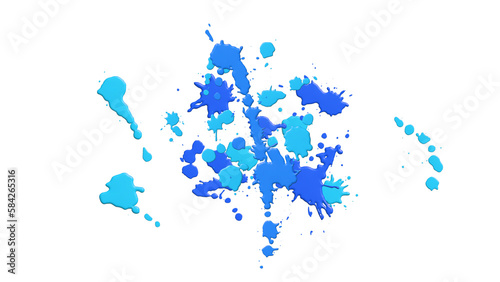 Acrylic paint and oil splashes. Abstract and colorful background is perfect for graphic design, illustration or decoration. Bright and creative pattern of ink blots, drops.
