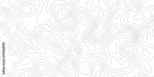 Pattern with lines and Seamless pattern with White wave paper topographic contours map background,curved reliefs abstract background. Topographic map patterns, topography line map. White background.