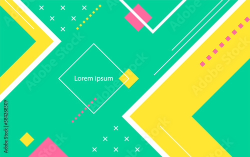 Flat geometric shape background design