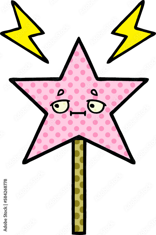 comic book style cartoon magic wand comic book style cartoon magic wand