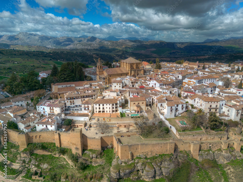 vista de la ciudad monumental de Ronda en la provincia de Málaga, España