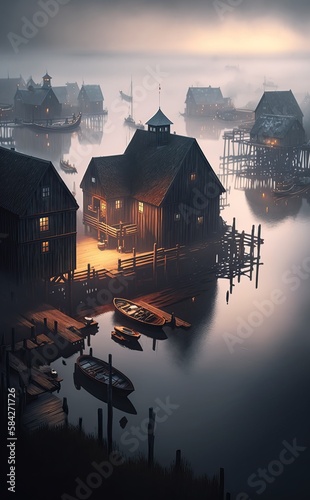 Ancient sailboat arriving i...