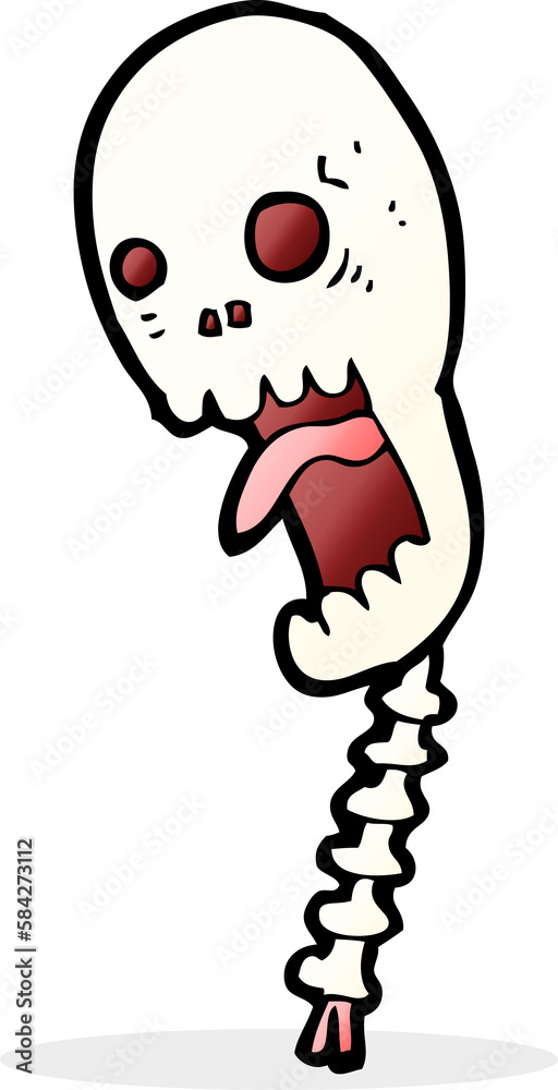 funny cartoon skull