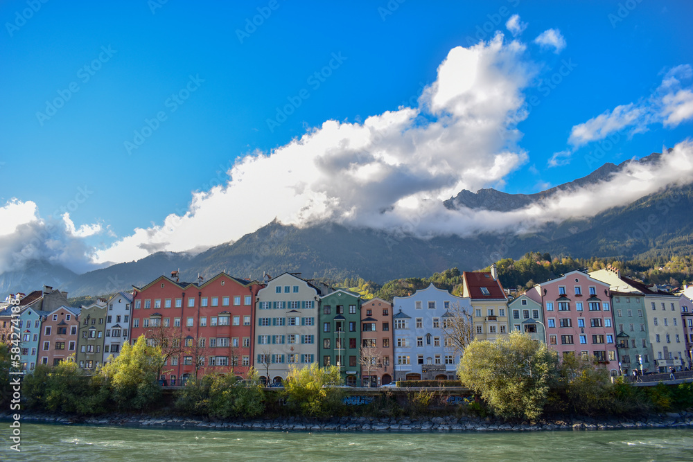 Innsbruck Old town in Alps mountains, Tyrol, Austria