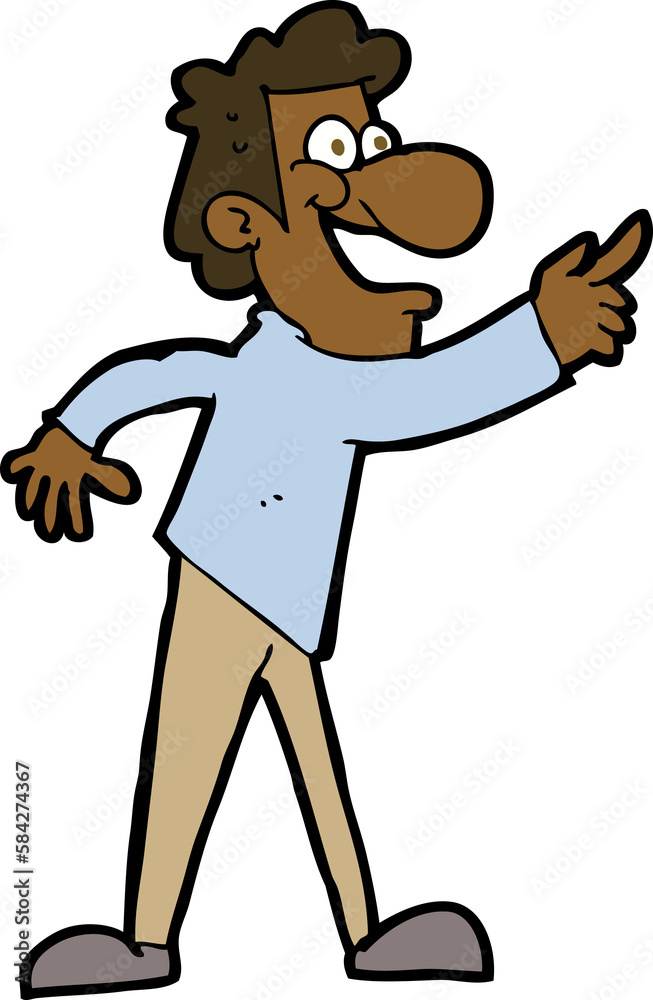 cartoon man pointing and laughing