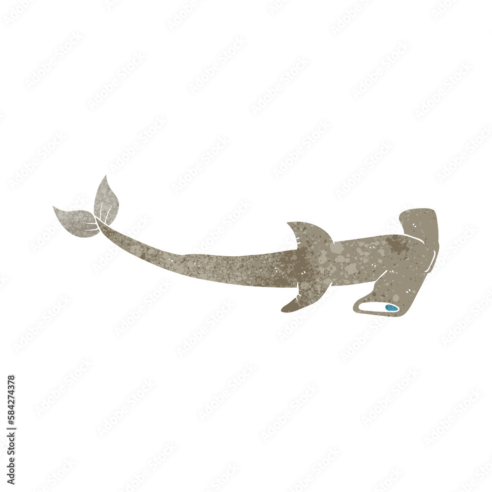 retro cartoon hammerhead shark retro cartoon hammerhead shark