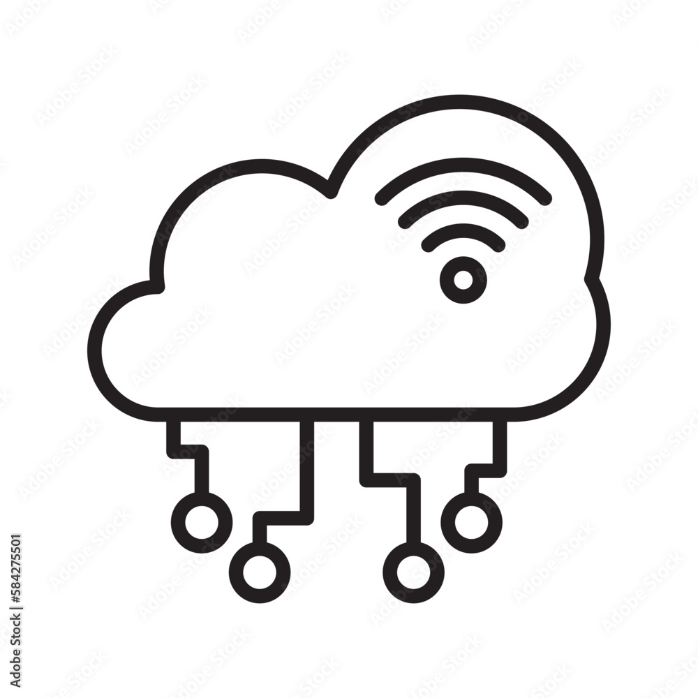 Cloud network connectivity vector filled outline Icon Design illustration. SEO Development And Marketing Symbol on White background EPS 10 File Cloud network connectivity vector filled outline Icon Design illustration. SEO Development And Marketing Symbol on White background EPS 10 File
