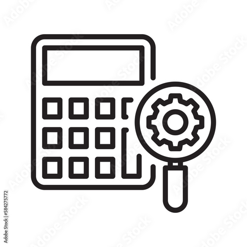 Seo calculator vector filled outline Icon Design illustration. SEO Development And Marketing Symbol on White background EPS 10 File