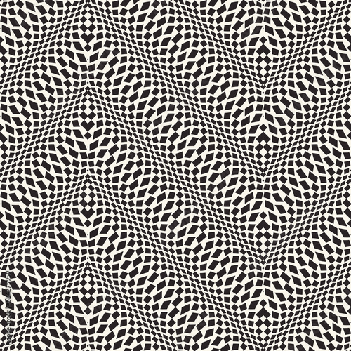 Monochrome Optical Textured Chevron Pattern