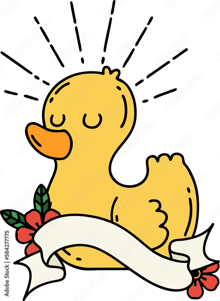 banner with tattoo style rubber duck banner with tattoo style rubber duck