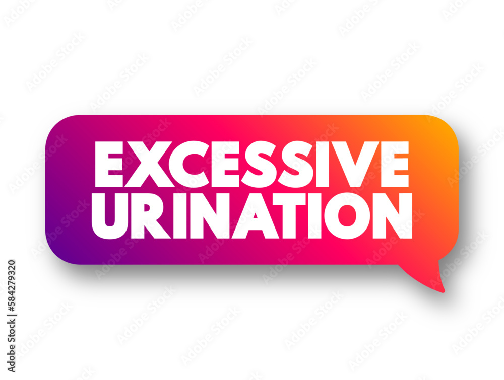 Excessive Urination is when you need to urinate many times throughout a 24-hour period, text concept message bubble Excessive Urination is when you need to urinate many times throughout a 24-hour period, text concept message bubble