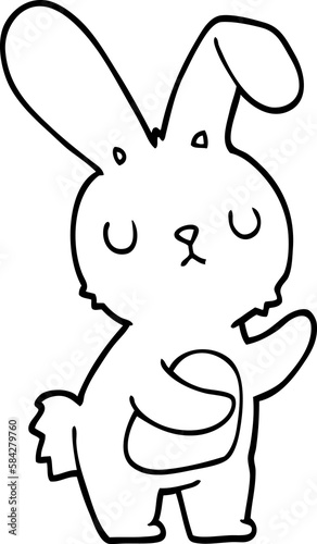 cute cartoon rabbit © lineartestpilot