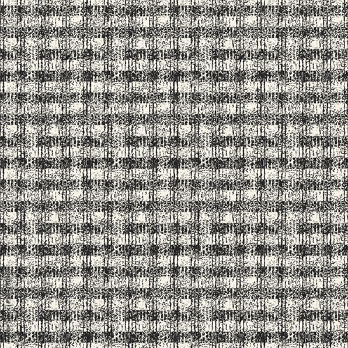 Monochrome Distressed Canvas Textured Checked Pattern
