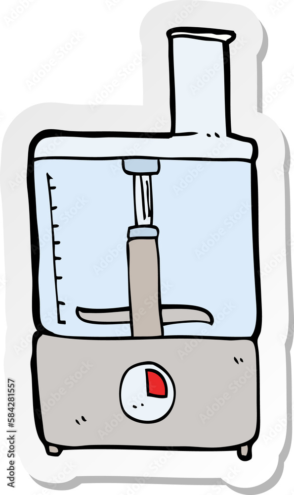 Fototapeta premium sticker of a cartoon mixer