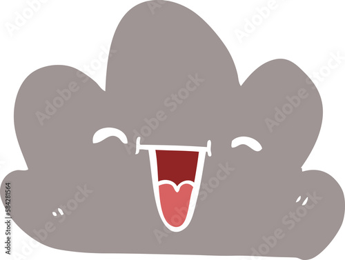 Free Download cartoon doodle happy grey cloud - GFXLoad