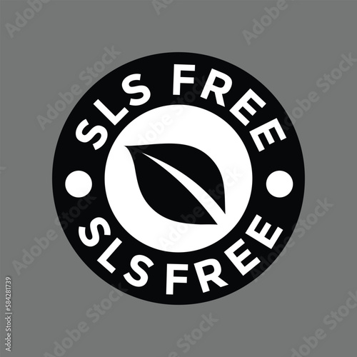 sls free rubber tamp, green color, vector illustration 