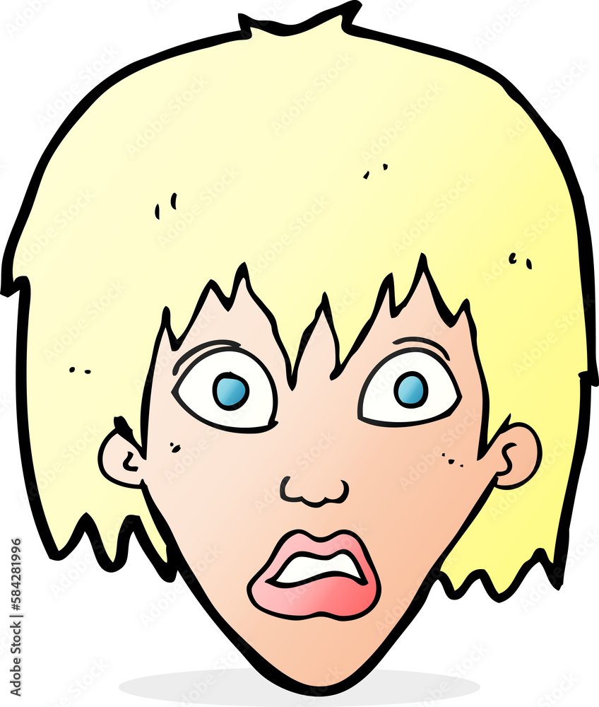 cartoon frightened woman cartoon frightened woman