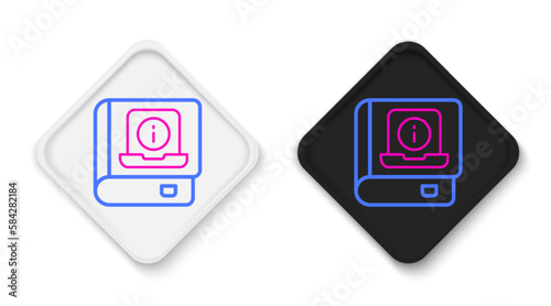 Wallpaper Mural Line User manual icon isolated on white background. User guide book. Instruction sign. Read before use. Colorful outline concept. Vector Torontodigital.ca