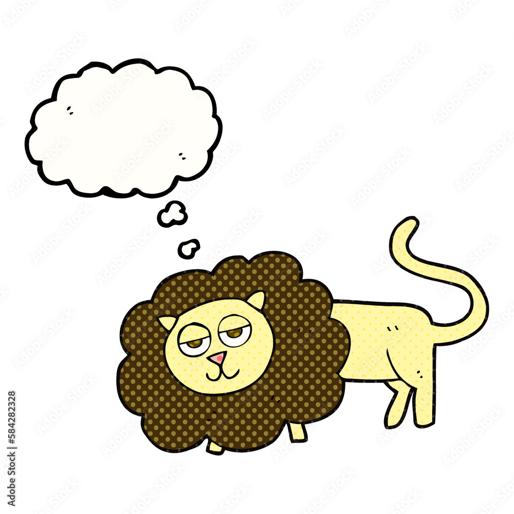 thought bubble cartoon lion