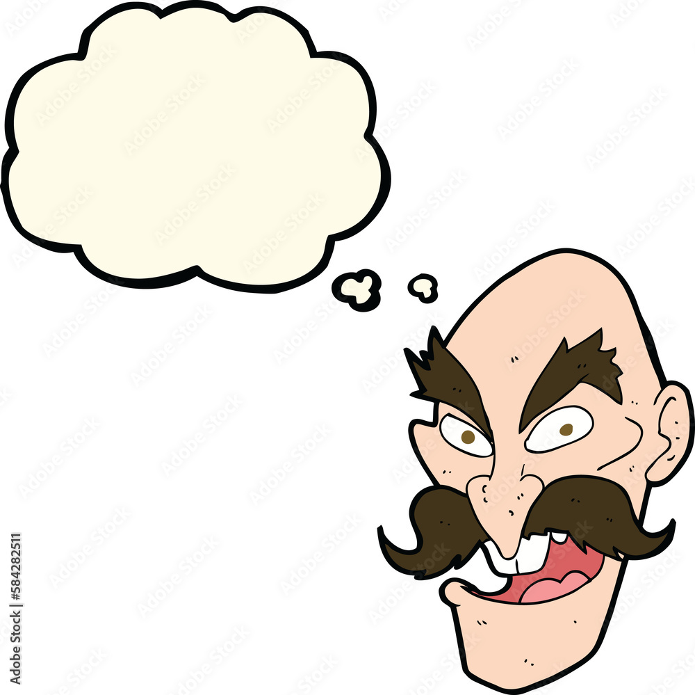 cartoon evil old man face with thought bubble cartoon evil old man face with thought bubble